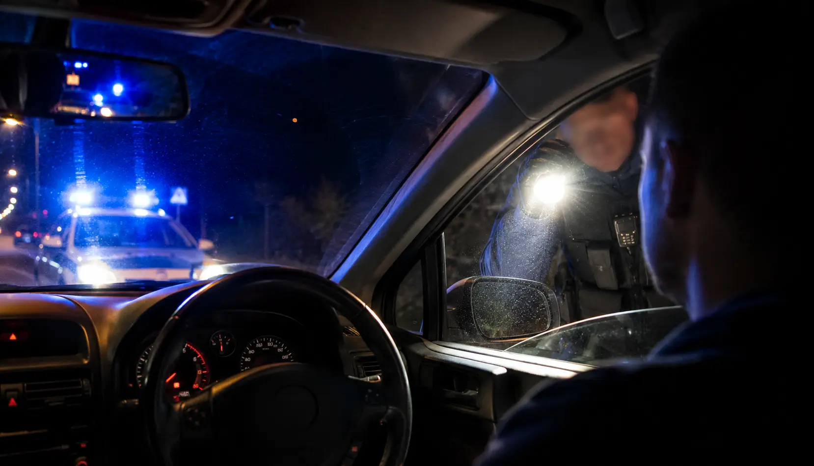 Taschenlampe in die Augen bei Cannabis-Kontrolle 2026: Was die Polizei darf und was Sie nicht erklären müssen